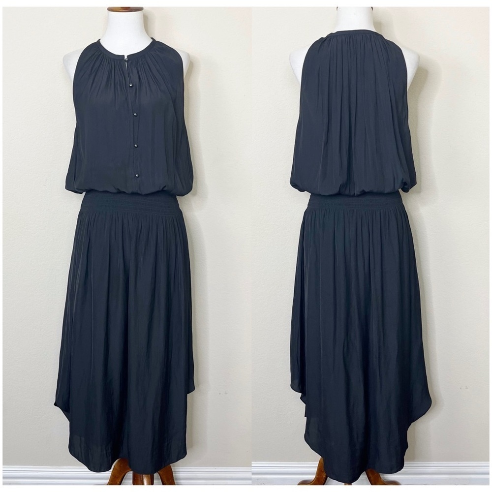 Ramy Brook Beatrice Black Sleeveless Midi Dress - Picture 1 of 10